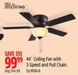 Canadian Tire For Living 44˝ Ceiling Fan with 3-Speed and Pull Chain offer