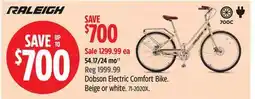 Canadian Tire Raleigh Dobson Electric Comfort Bike offer