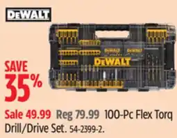 Canadian Tire DEWALT 100-Pc Flex Torq Drill/Drive Set offer