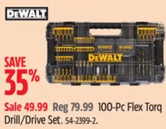 Canadian Tire DEWALT 100-Pc Flex Torq Drill/Drive Set offer