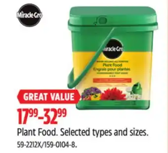 Canadian Tire Miracle-Gro Plant Food offer