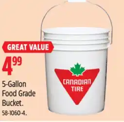 Canadian Tire Canadian Tire 5-Gallon Food Grade Bucket offer