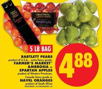 No Frills Bartlett pears offer