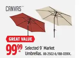 Canadian Tire Canvas Selected 9´ Market Umbrellas offer