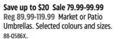 Canadian Tire CANVAS Market or Patio Umbrellas offer