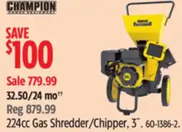 Canadian Tire Champion 224cc Gas Shredder/Chipper offer