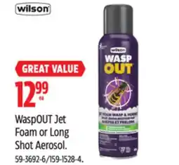 Canadian Tire Wilson WaspOUT Jet Foam or Long Shot Aerosol offer