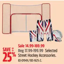 Canadian Tire Selected Street Hockey Accessories offer