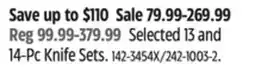 Canadian Tire Master-chef Selected 13 and 14-Pc Knife Sets offer