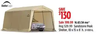 Canadian Tire ShelterLogic Sandstone Peak Shelter offer
