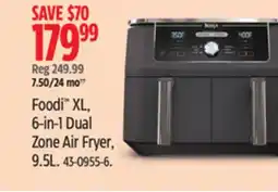 Canadian Tire Ninja Foodi XL, 6-in-1 Dual Zone Air Fryer, 9.5L offer