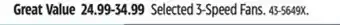 Canadian Tire For Living Selected 3-Speed Fans offer