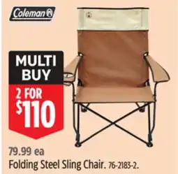 Canadian Tire coleman Folding Steel Sling Chair offer
