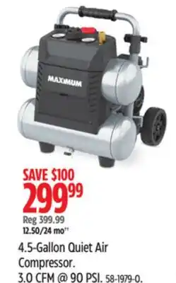 Canadian Tire Maximum 4.5-Gallon Quiet Air Compress offer