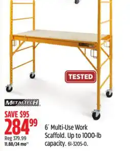 Canadian Tire Metaltech 6ยด Multi-Use Work Scaffold offer