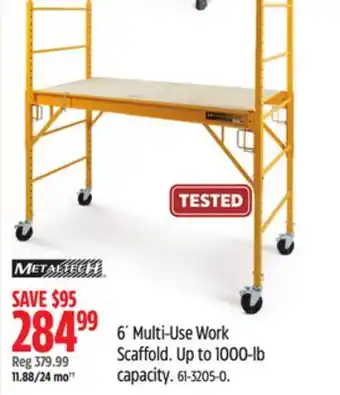 Canadian Tire Metaltech 6´ Multi-Use Work Scaffold offer