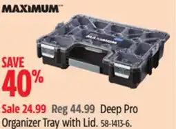 Canadian Tire Maximum Deep Pro Organizer Tray with Lid offer