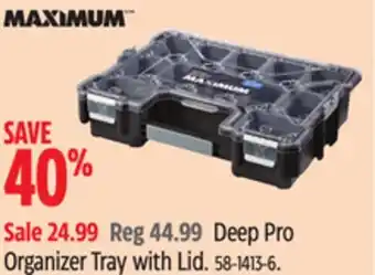 Canadian Tire Maximum Deep Pro Organizer Tray with Lid offer