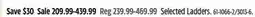 Canadian Tire Mastercraft Selected Ladders offer