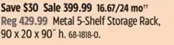 Canadian Tire Metal 5-Shelf Storage Rack offer