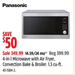 Canadian Tire Panasonic 4-in-1 Microwave with Air Fryer, Convection Bake & Broiler offer