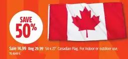 Canadian Tire 54 x 27˝ Canadian Flag offer