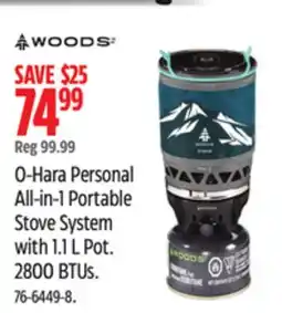Canadian Tire Woods O-Hara Personal All-in-1 Portable Stove System with 1.1 L Pot offer