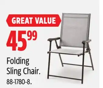 Canadian Tire Folding Sling Chair offer