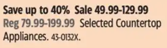 Canadian Tire T-fal Selected Countertop Appliances offer