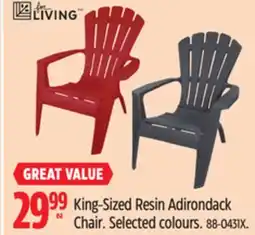 Canadian Tire For Living King-Sized Resin Adirondack Chair offer