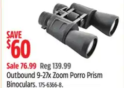 Canadian Tire Outbound 9-27x Zoom Porro Prism Binoculars offer