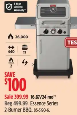 Canadian Tire Vida Essence Series 2-Burner BBQ offer