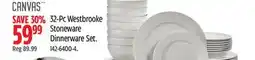 Canadian Tire CANVAS 32-Pc Westbrooke Stoneware Dinnerware Set offer