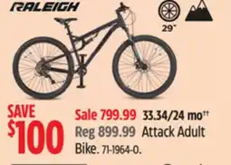 Canadian Tire Raleigh Attack Adult Bike offer