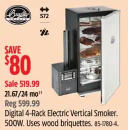 Canadian Tire Bradley Digital 4-Rack Electric Vertical Smoker offer