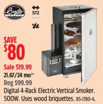 Canadian Tire Bradley Digital 4-Rack Electric Vertical Smoker offer