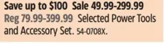 Canadian Tire Selected Power Tools and Accessory Set offer