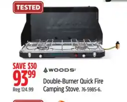 Canadian Tire Double-Burner Quick Fire Camping Stove offer