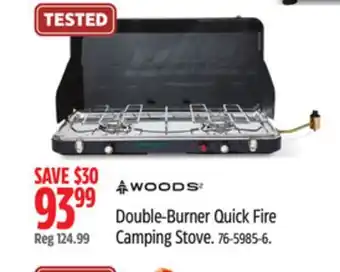Canadian Tire Double-Burner Quick Fire Camping Stove offer