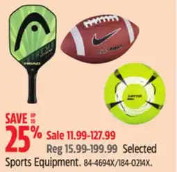 Canadian Tire Selected Sports Equipment offer