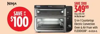 Canadian Tire Ninja 12-IN-1 Countertop Electric Convection Oven & Air fryer with FLEXDOOR offer