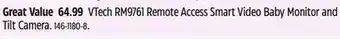 Canadian Tire VTech RM9761 Remote Access Smart Video Baby Monitor and Tilt Camera offer