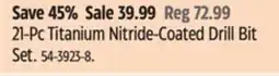 Canadian Tire DEWALT 21-Pc Titanium Nitride-Coated Drill Bit Set offer