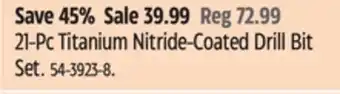 Canadian Tire DEWALT 21-Pc Titanium Nitride-Coated Drill Bit Set offer