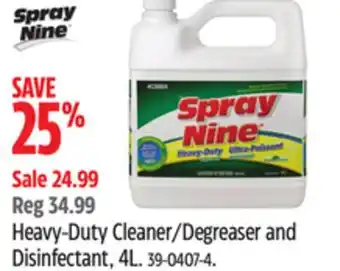 Canadian Tire Heavy-Duty Cleaner/Degreaser and Disinfectant offer