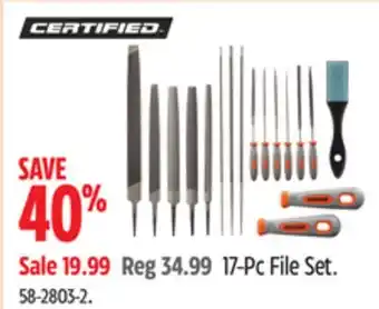 Canadian Tire certified 17-Pc File Set offer