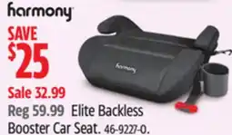 Canadian Tire Harmony Elite Backless Booster Car Seat offer