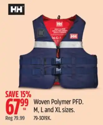Canadian Tire Woven Polymer PFD offer