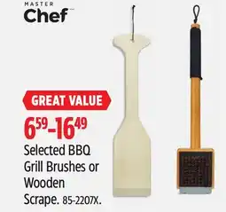 Canadian Tire Master Chef Selected BBQ Grill Brushes or Wooden Scrape offer