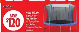 Canadian Tire JumpTek 14´Trampoline and Safety Enclosure Combo offer
